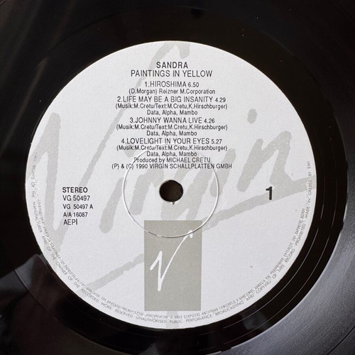 Sandra Paintings In Yellow LP used, pop