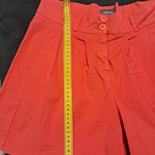Happening No36 coral cotton high-waisted bermuda shorts like new