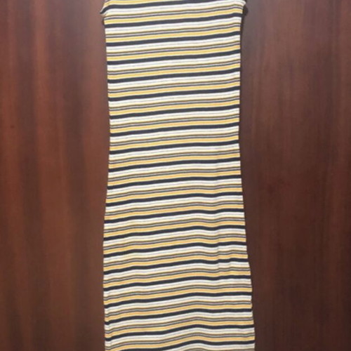 Striped Calliope dress like new, long fitted