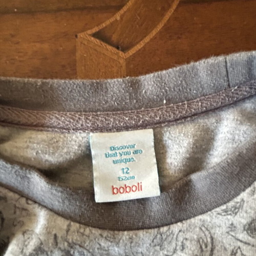 Boboli long-sleeve shirt for boys 12 years, gray, used