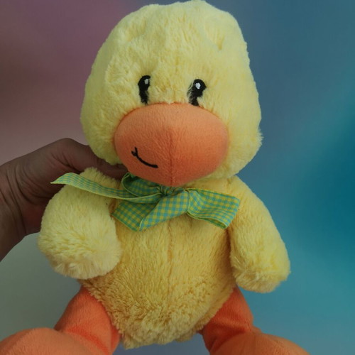 Sunkid plush duck or chick, yellow, 25 cm, Germany