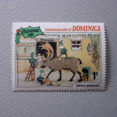 Disney Santa's Workshop Stamps Set 7 1981 new from Dominica