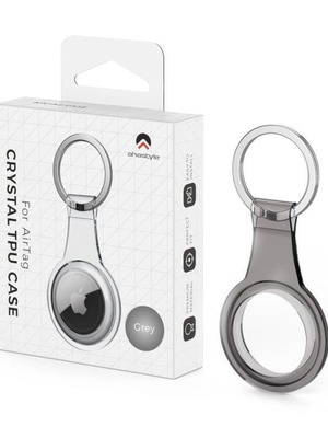 AHAstyle WG35 θήκη μπρελόκ σιλικόνης για AirTag, διάφανο γκρι