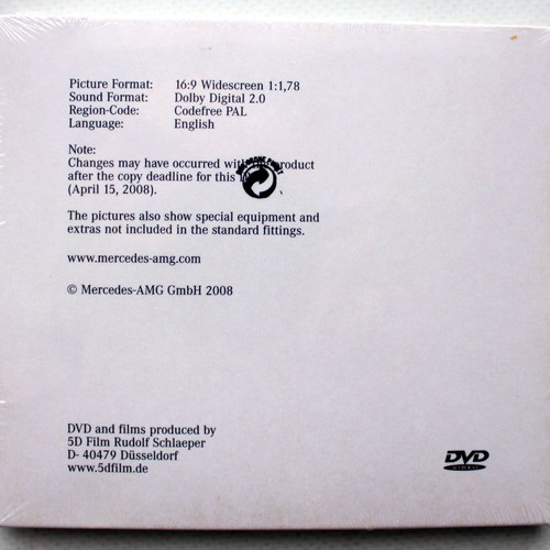 2008 Mercedes-Benz AMG Edition X English Promotional DVD new sealed