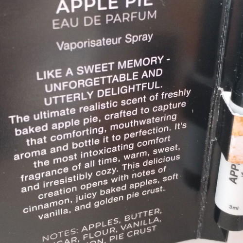Apple Pie Eau de Parfum Tester 3 ml like new by Theodoros Kalotinis