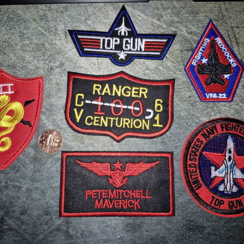 Top Gun embroidered patches like new