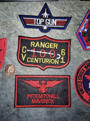 Top Gun embroidered patches like new