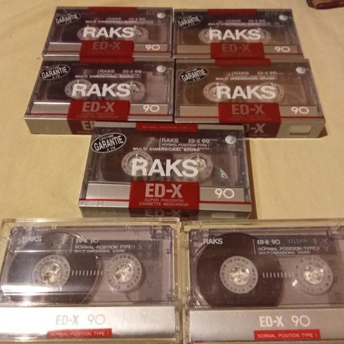 Raks 90-minute cassette tapes new, pack of 7