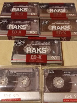 Κασέτες Raks 90αρες καινούργιες, πακέτο 7 τεμαχίων