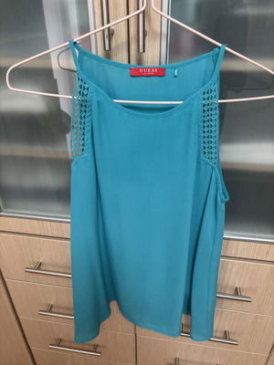 Guess women's summer top Small like new, turquoise