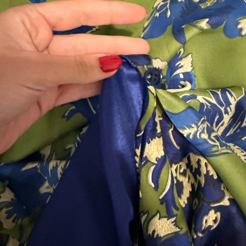 Trilogy Cape Dress new with detachable cape, colorful, size S
