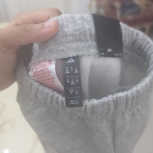 Adidas toddler sweatpants size 18–24 months grey new