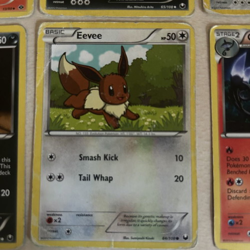 Pokemon cards used, set of 8