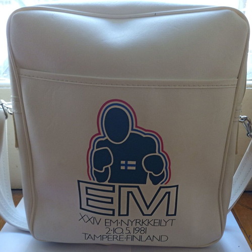 Boxing bag from Finland tournament May 1981 like new collectible