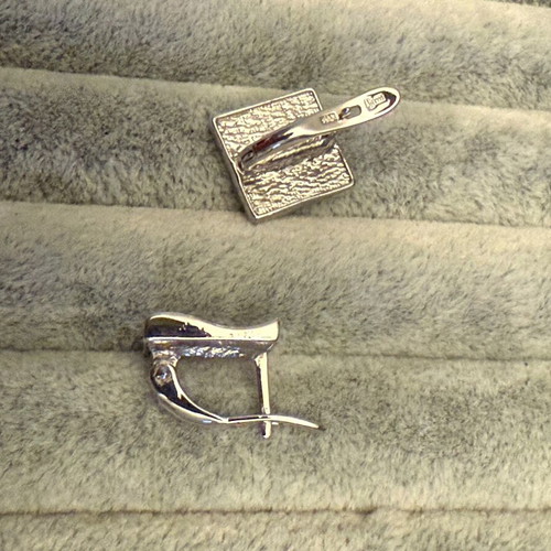 Jenavi silver earrings new with Swarovski crystals