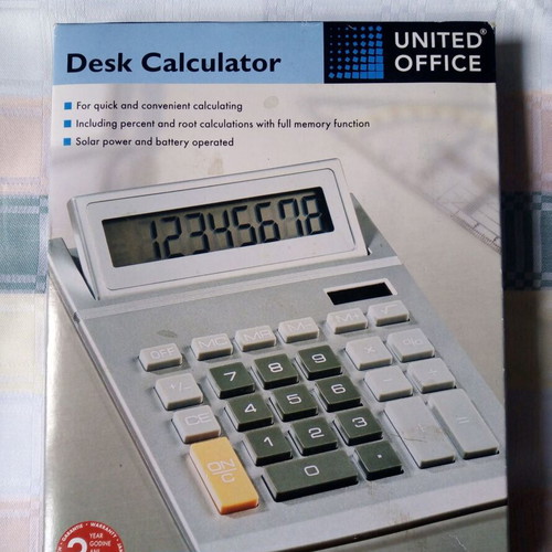 United Office desk calculator new
