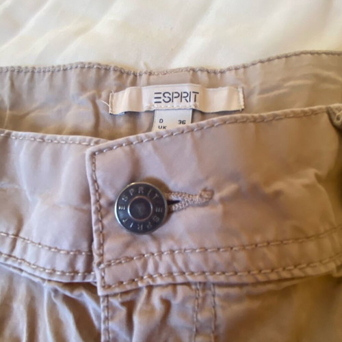 Esprit Beige Utility Cotton Cargo Shorts Size M Like New