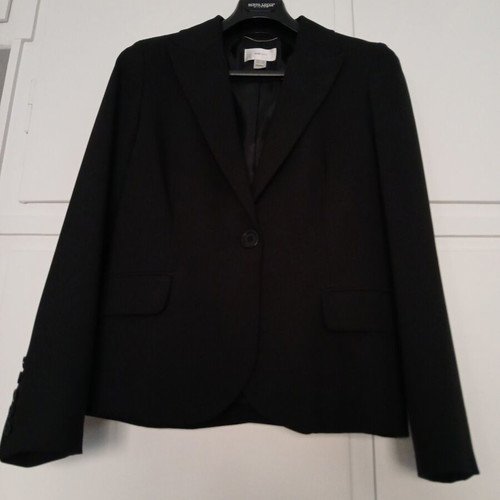 Mango women's fitted black blazer lined size 42 new