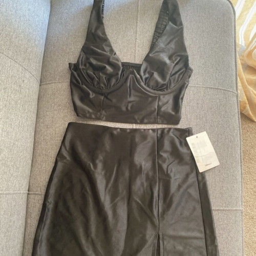 Satin set Decoro black new