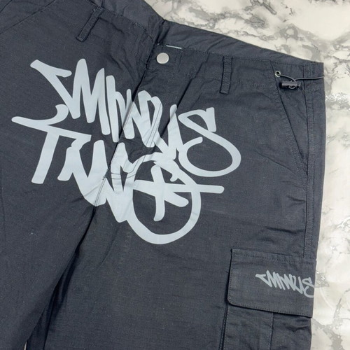 Minus Two cargo shorts men's made to order, black and gray