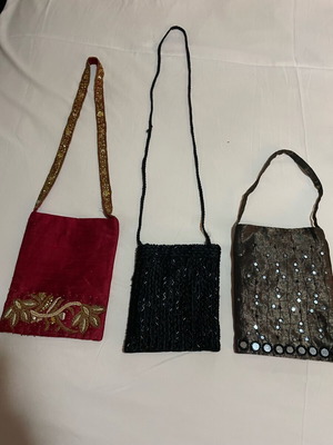 Evening bags like new, pack of 3 fabric