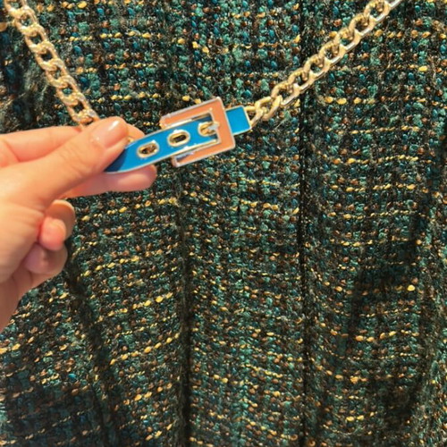 Chanel coat like new, bouclé with gold buttons, size S