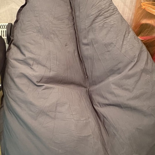 Grey pouf