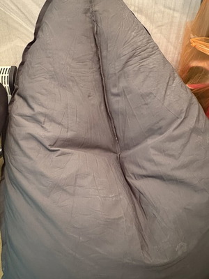 Grey pouf