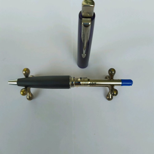 Parker Frontier pen used, dark blue purple color