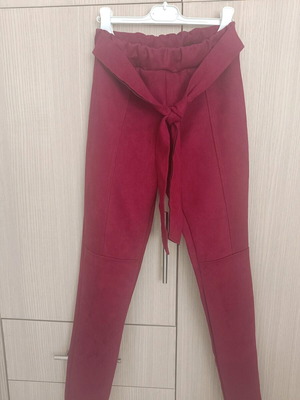 Women's pants used with elastic waist and belt size M