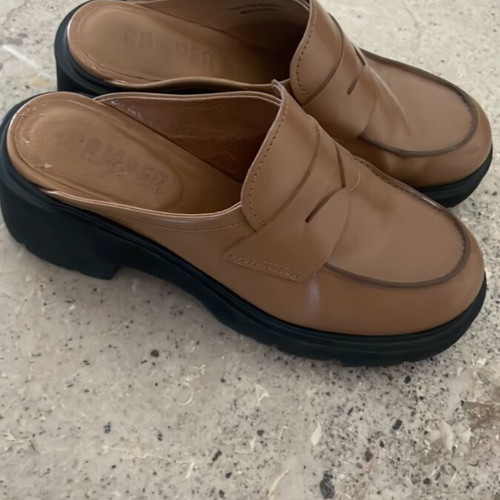 Camper Camilo loafers used, camel color, size 38