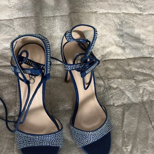 GoGo Shoes blue and silver high heels size 37 new