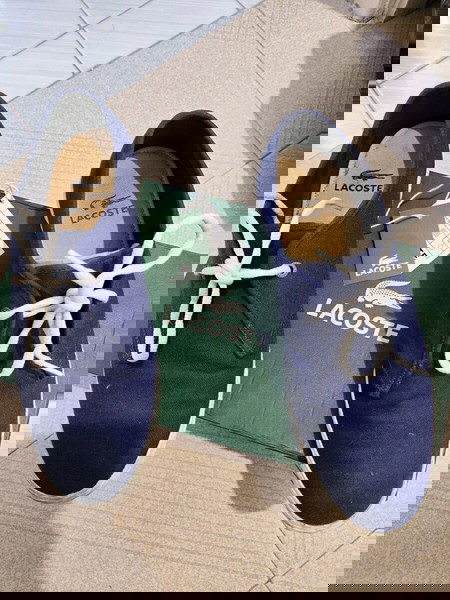 Lacoste πάνινα παπούτσια μέγεθος 42 στο κουτί τους