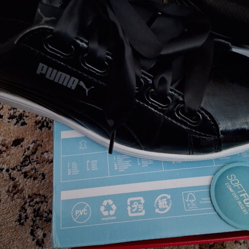 Puma Vikky Ribbon women's sneakers black, like new, size 39