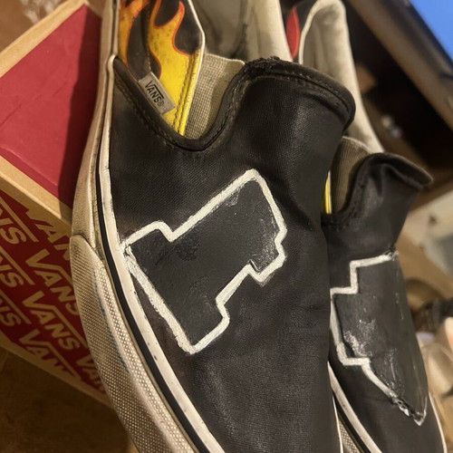 Vans of the World sneakers used, Custom Harley Davidson edition, size 47