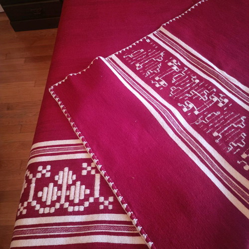 Handmade woven loom blanket used 150x210