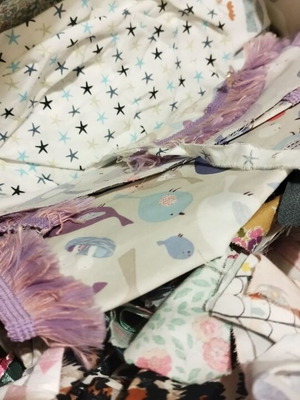 Fabric pieces for crafts and patchwork