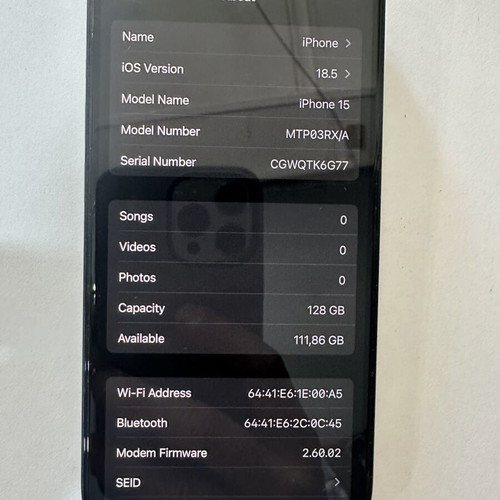 iPhone 15 128GB like new, Super Retina XDR display