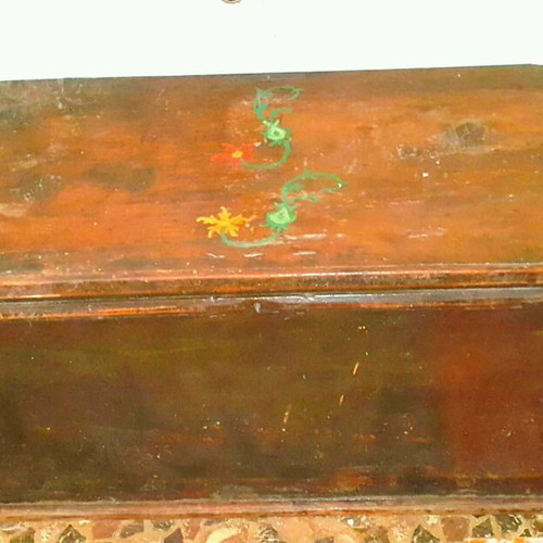 Unique vintage chest used, solid rare wood