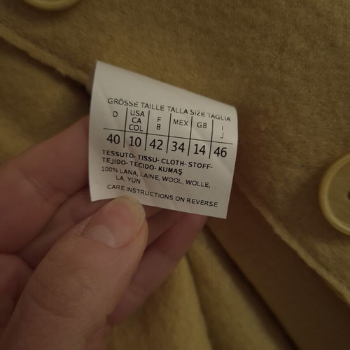 Marella wool coat yellow UK 14 like new