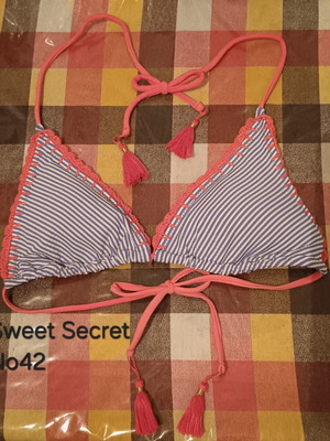 Sweet Secret bikini like new, white and pink, size XL