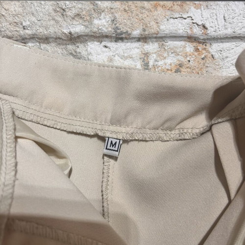 ASOS Beige High-Waisted Wide Leg Trousers Size M used