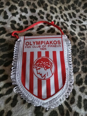 Λάβαρο Ολυμπιακός καινούργιο 10×12 εκατοστά γνήσιο