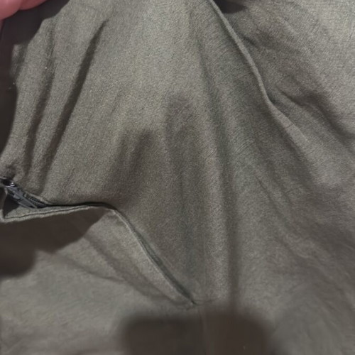 Two-piece set crop top and high-waisted pants, like new, olive green