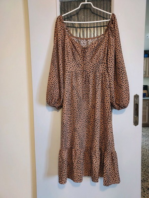 knee length dresses for ladies Final Sale】Ainhoa Elegant V Neck Lace Stitching Polka Dot Color Contr