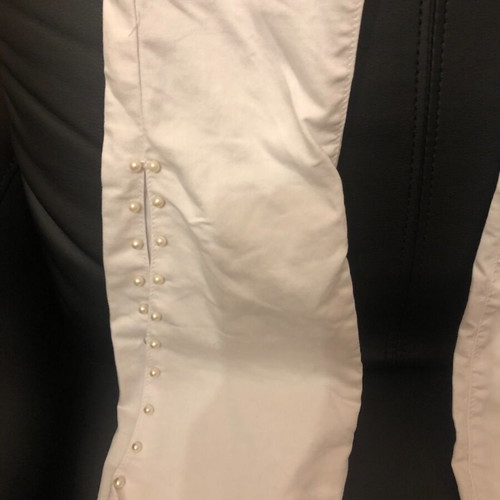 Women's white denim pants new, size Small