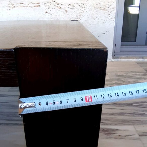 Coffee table used, solid wood wenge color 1.00x1.00m