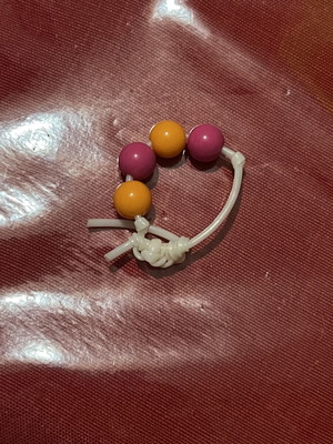 Bracelet with pink and orange beads