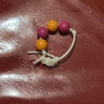 Bracelet with pink and orange beads