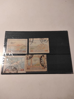 Τετράδα ελληνικά γραμματόσημα 1926 μεταχειρισμένα, αεροπορικά